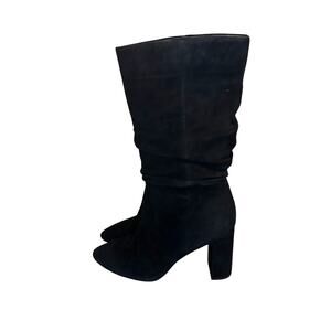 Banana Republic Suede Slouch Boot 10 Black